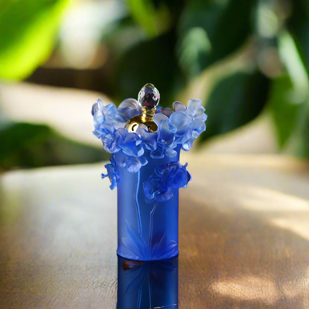 Royal Blue Handmade Crystal Glass Mubkhar