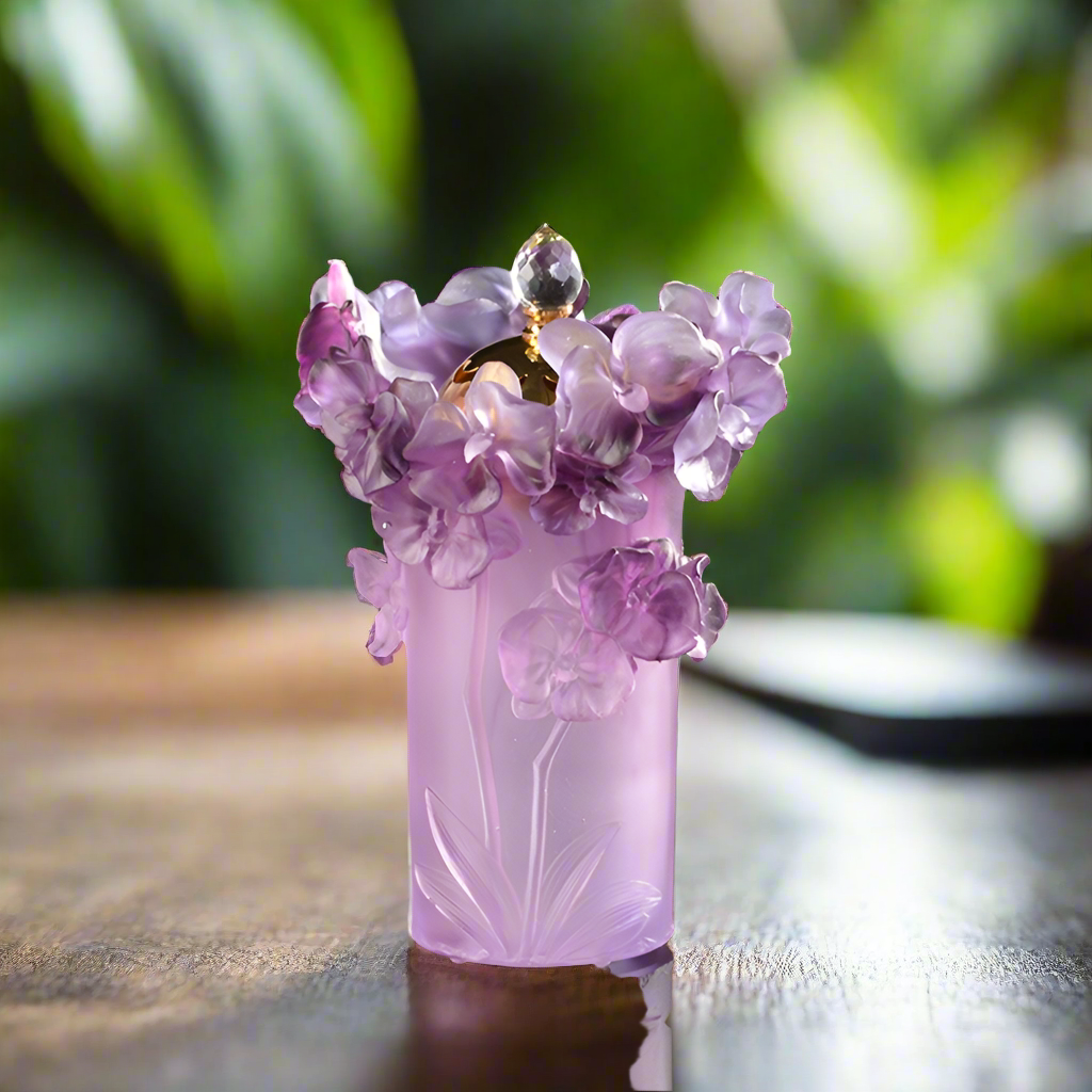 Purple Handmade Crystal Glass Mubkhar