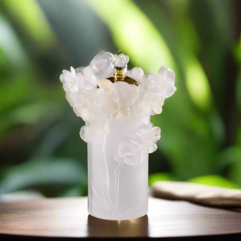 White Handmade Crystal Glass Mubkhar