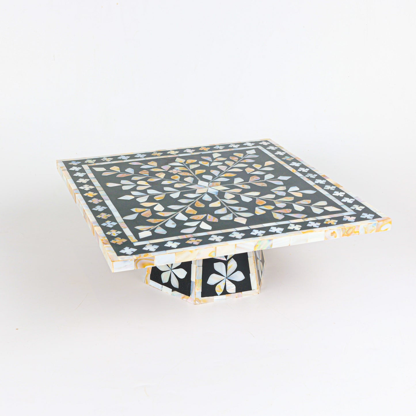 Mother of Pearl Square Cake Stand