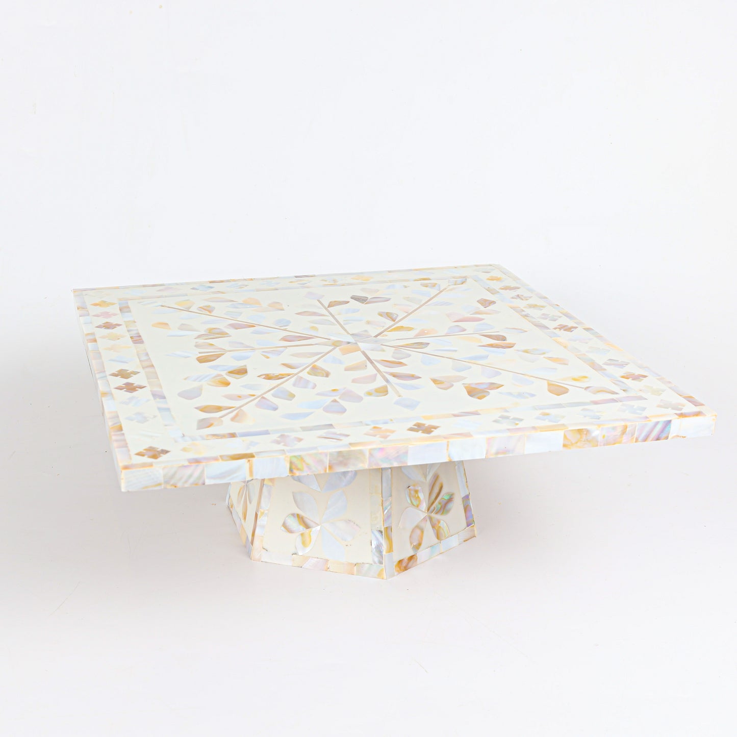 Mother of Pearl Square Cake Stand