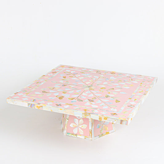 Mother of Pearl Square Cake Stand