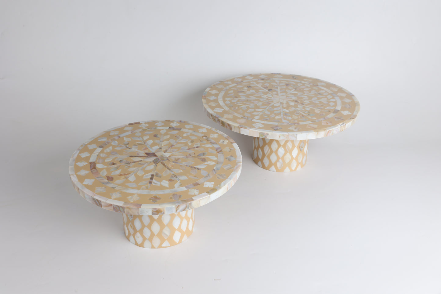 Mother of Pearl Round Cake Stand