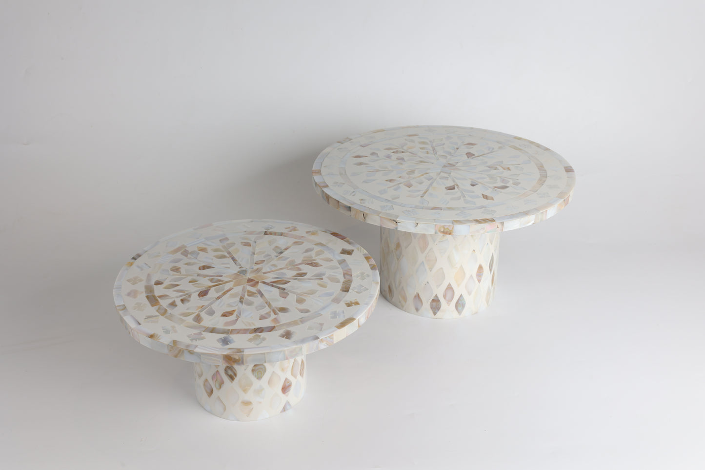 Mother of Pearl Round Cake Stand