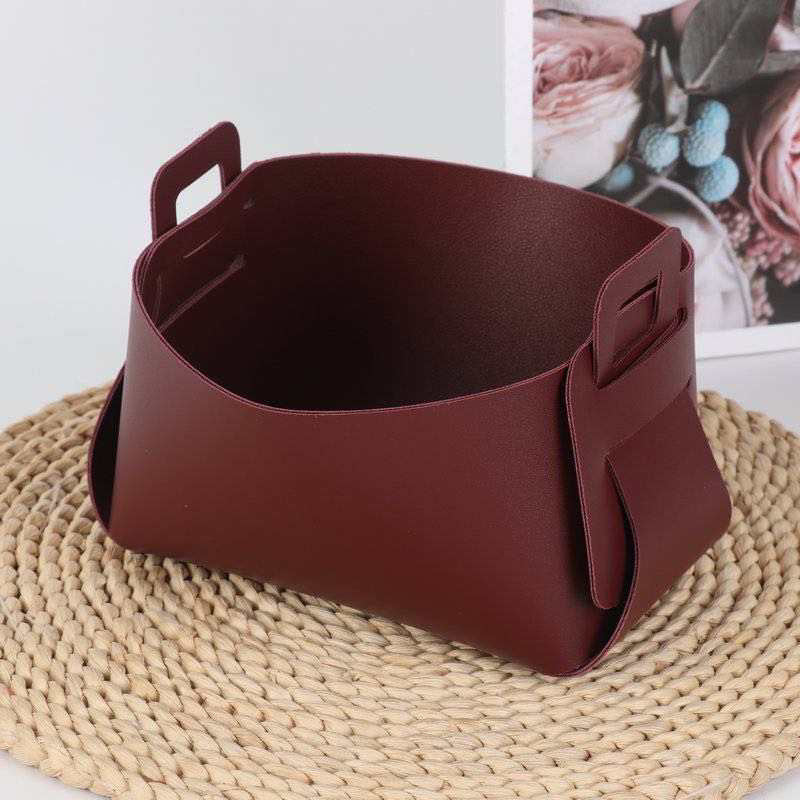 Leather Storage Basket