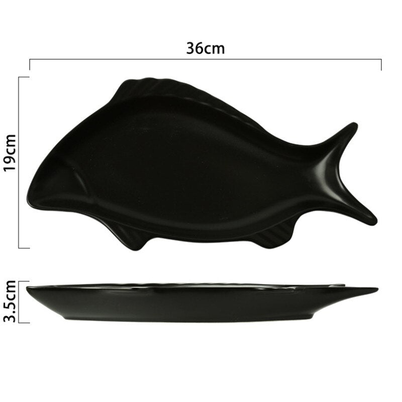 Fish Shaped Ceramic Plate- Irregular shape