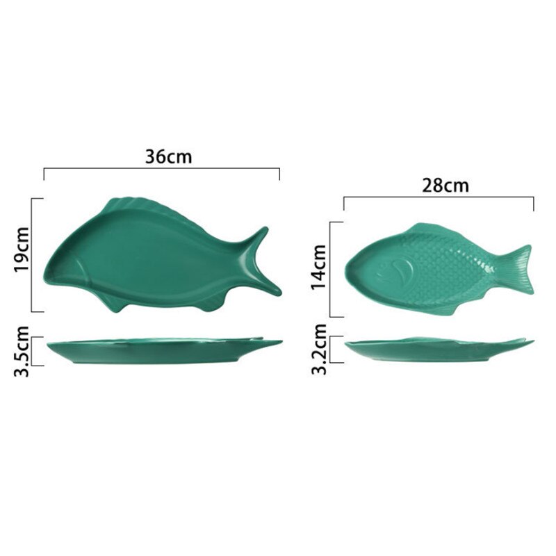 Fish Shaped Ceramic Plate- Irregular shape