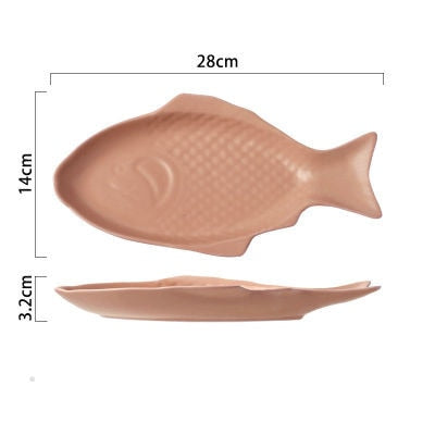 Fish Shaped Ceramic Plates- Serving Platter