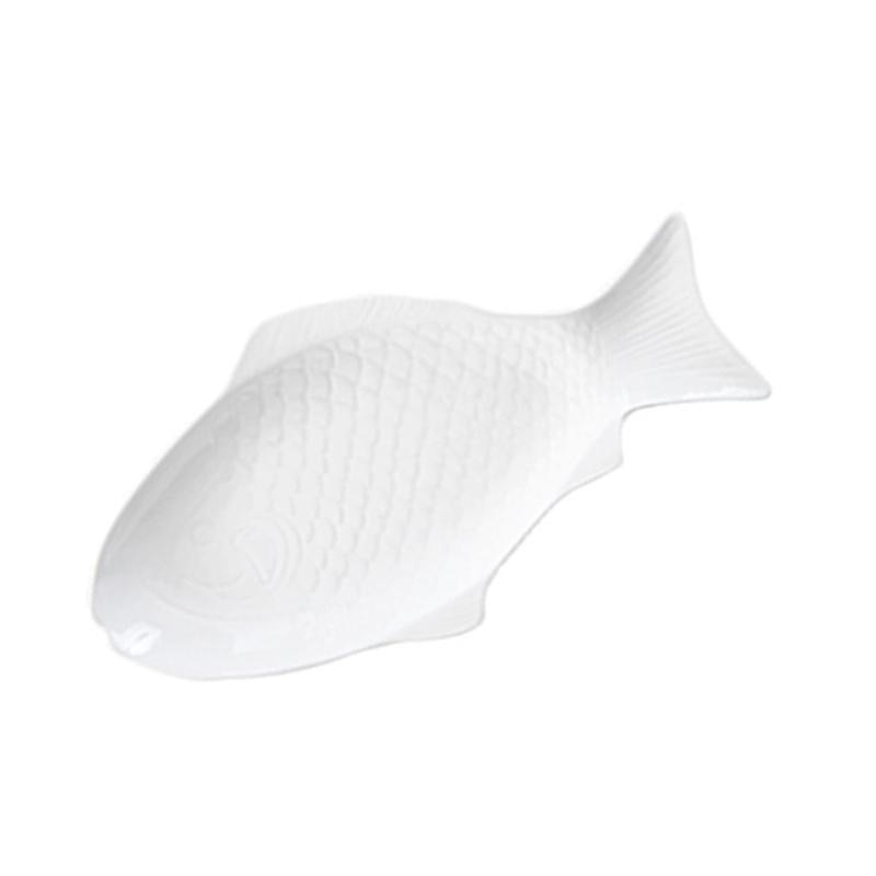 Fish Shaped Ceramic Tableware- White