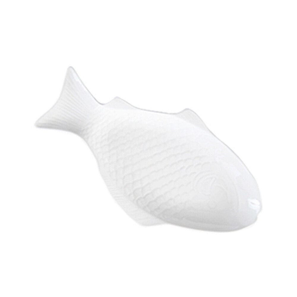 Fish Shaped Ceramic Tableware- White