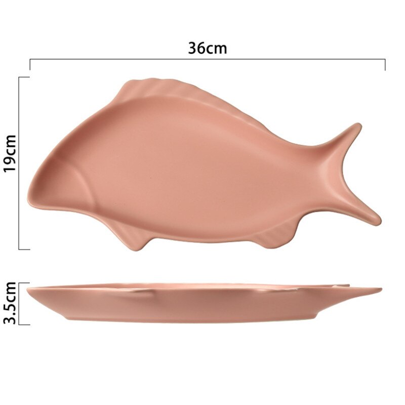 Fish Shaped Ceramic Plate- Irregular shape