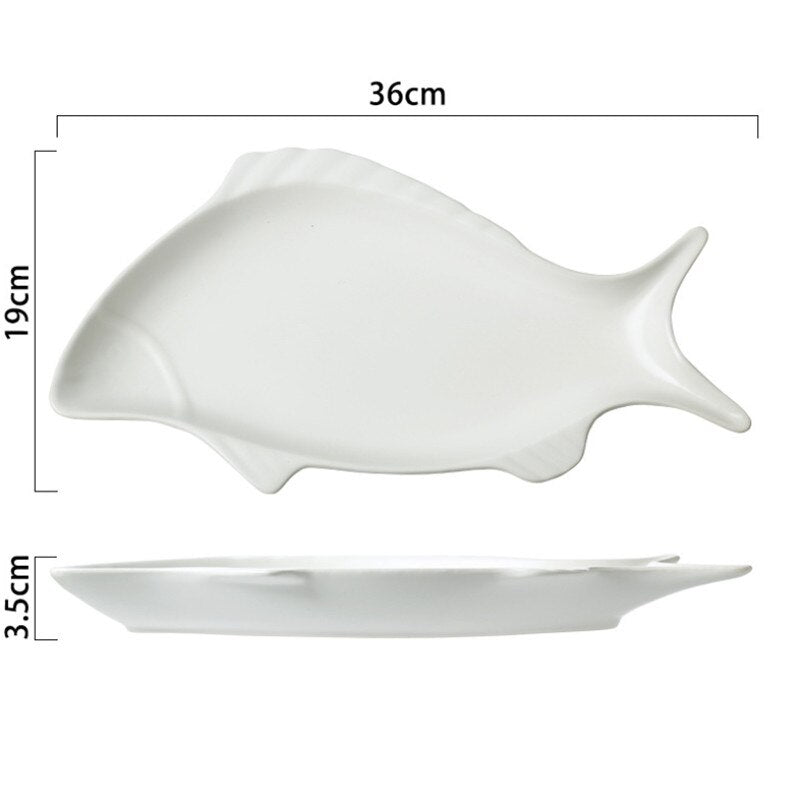 Fish Shaped Ceramic Plate- Irregular shape