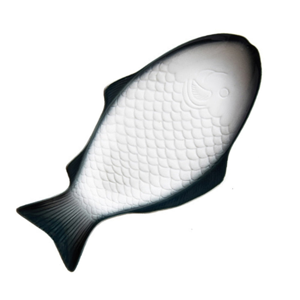 Fish Shaped Ceramic Tableware- White